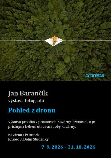 Plakát výstavy Pohled z dronu – fotografie Jana Barančíka