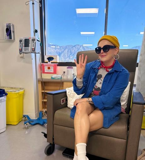 Alex Zaragoza during cancer treatment. 