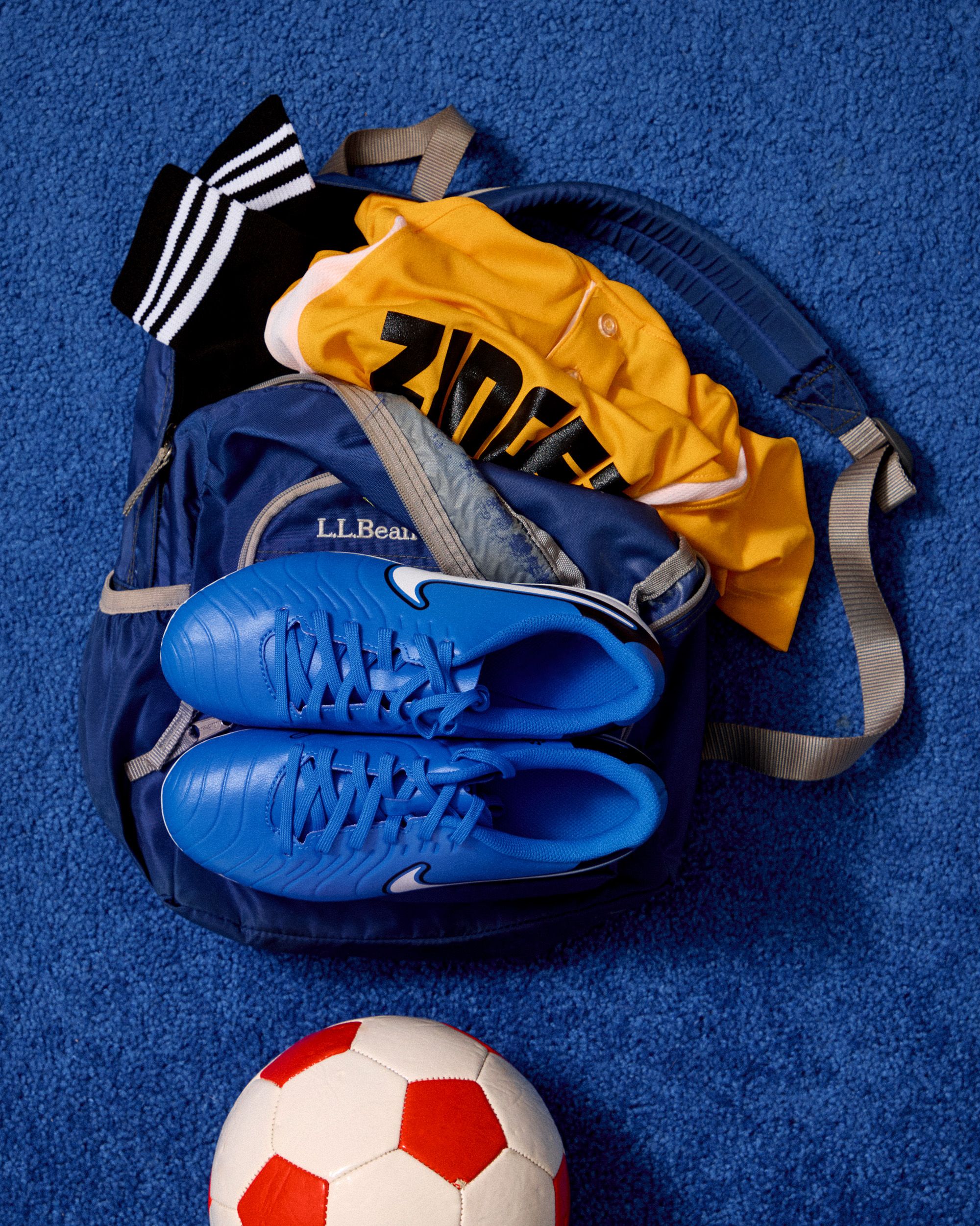Pile of soccer uniforms