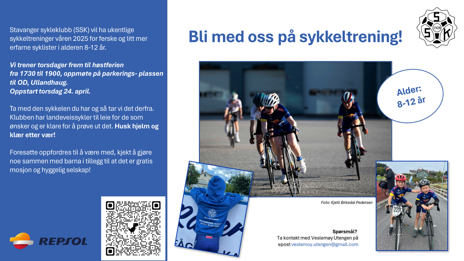 Trening for nye syklister 8-12 år - oppstart torsdag 24.4