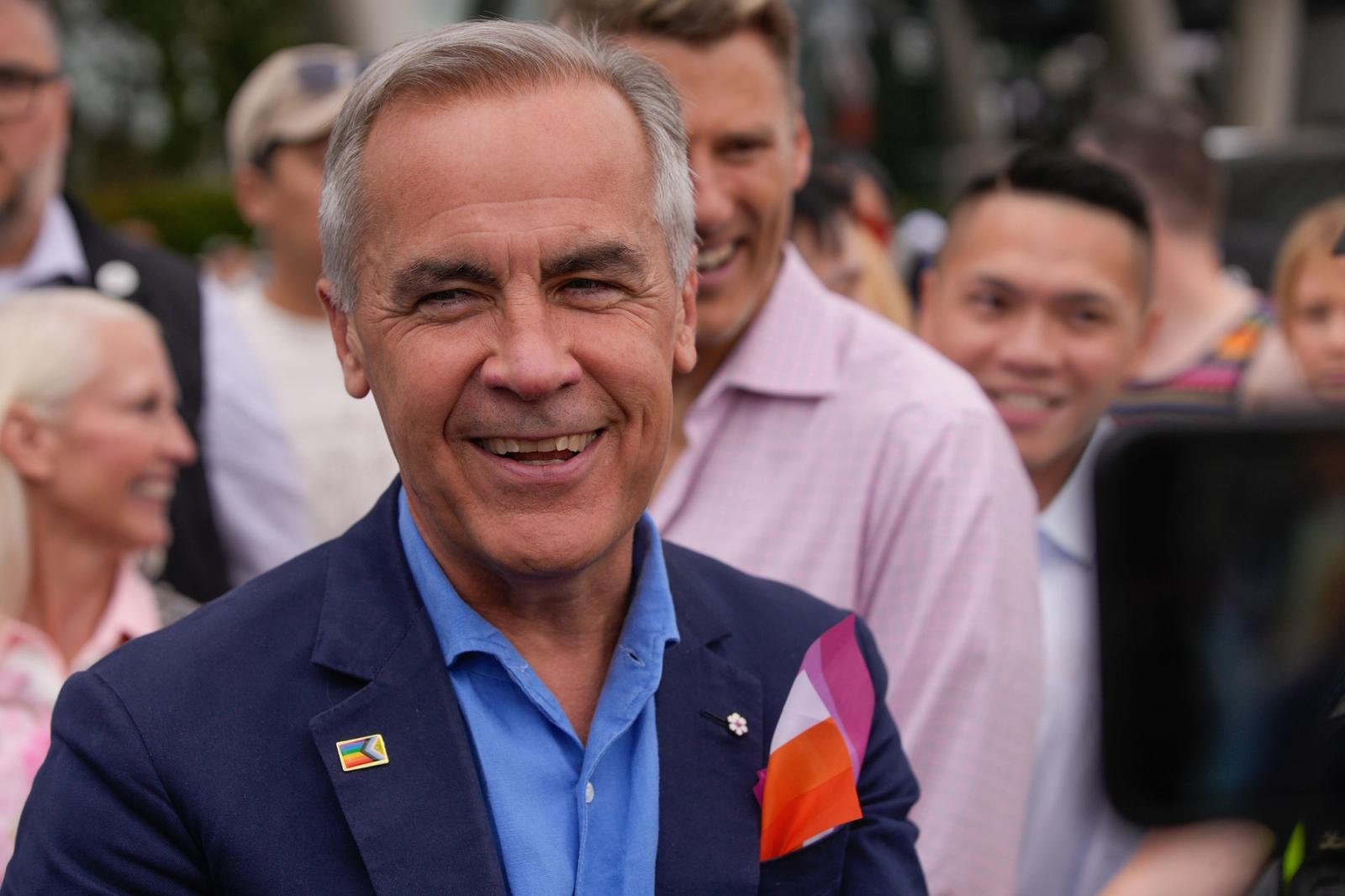 Canadian prime minister Mark Carney speaking at a podium