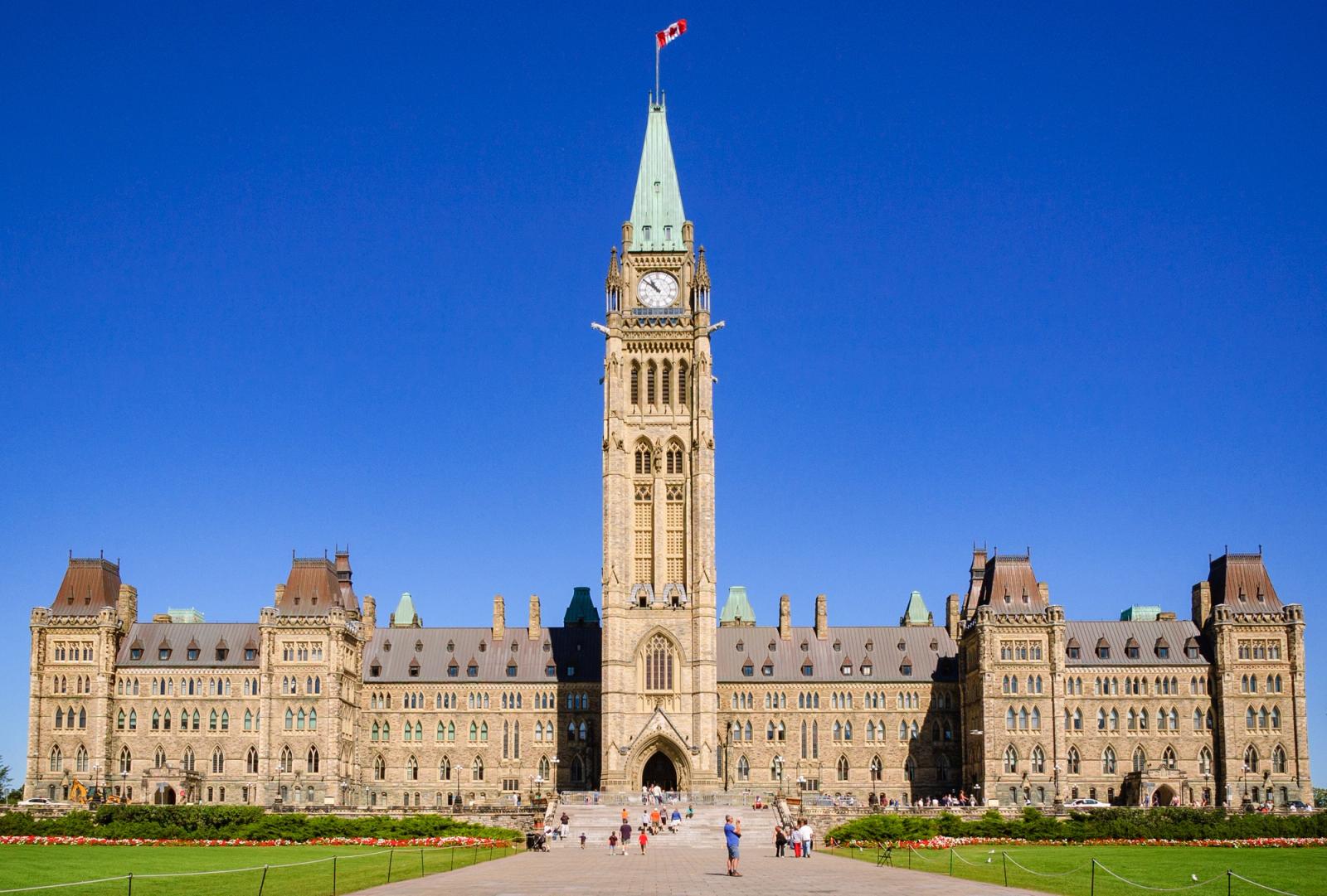 The Parliament Buildings in Ottawa, shown on a website that presents unbiased news in Canada