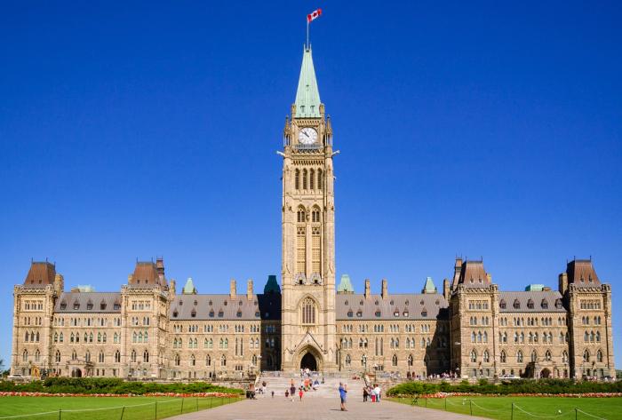 The Parliament Buildings in Ottawa, shown on a website that presents unbiased news in Canada