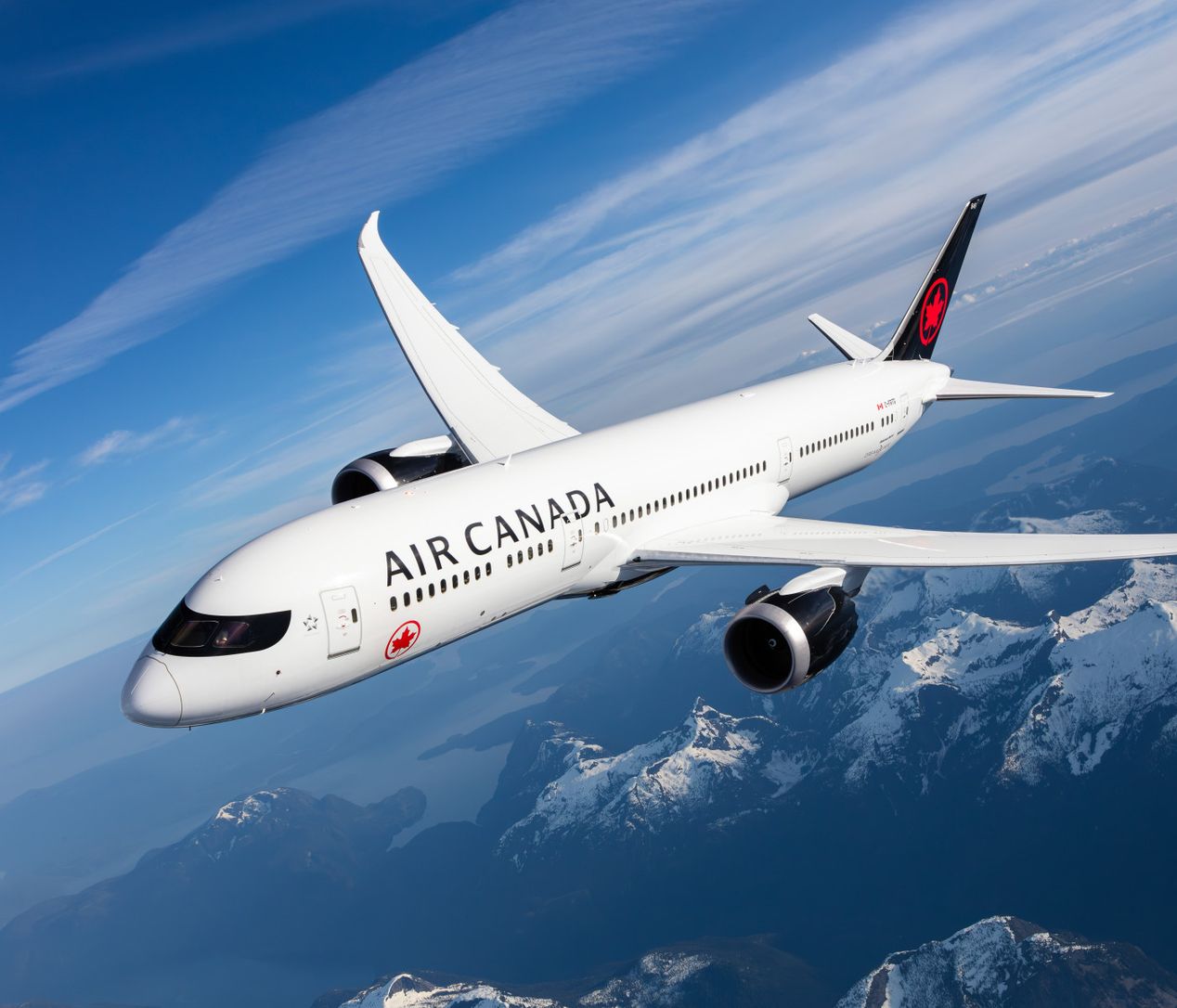 Air Canada aircraft mid-flight