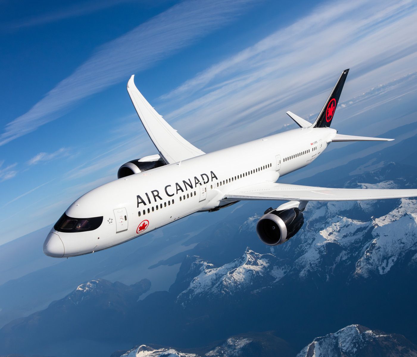 Air Canada aircraft mid-flight