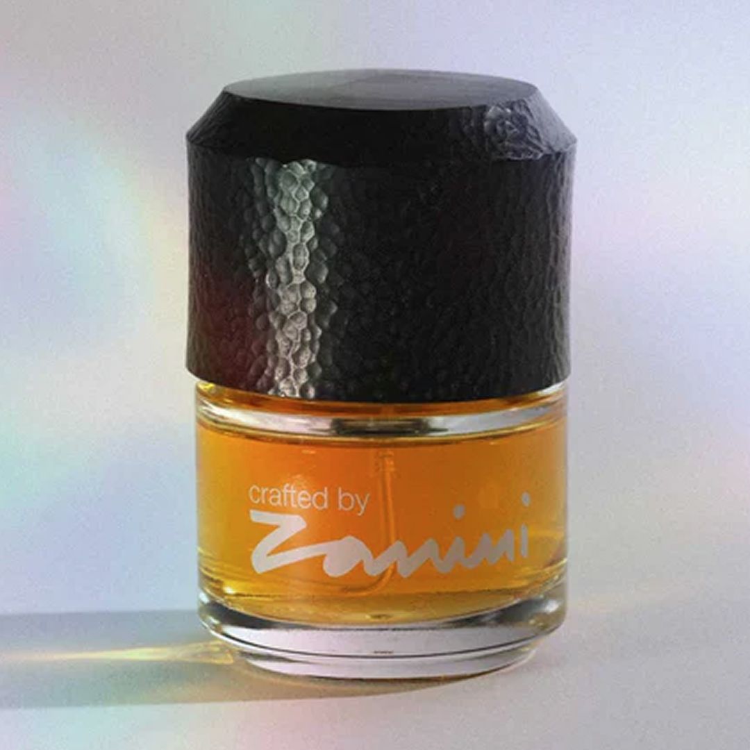 Zanini with one of their Perfume Bottles – exhibitor at Polaris Olfactive Week