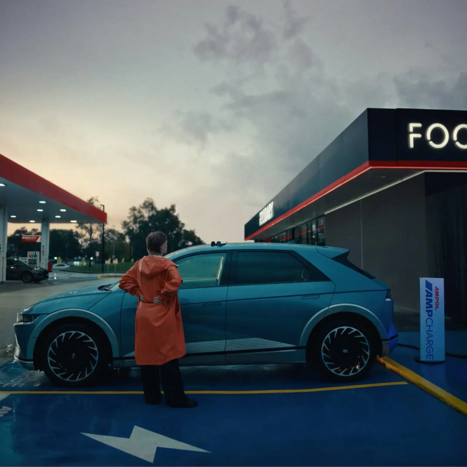 Ampol Ad, car at petrol station  Grid image item