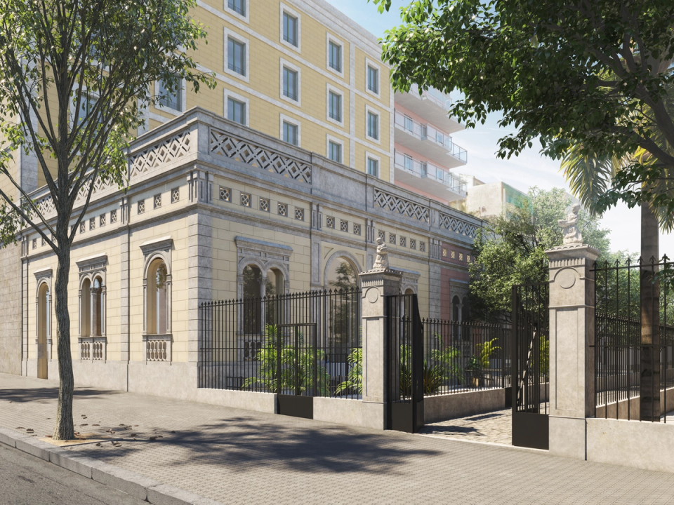The rehabilitation of this historic building restores the original architectural value of the façade and ornamental elements, preserving the heritage essence of the property. The intervention highlights the classical proportions, decorative details, and symmetrical composition of the existing architecture, combining restoration and contemporary integration with criteria of respect and coherence. The exterior intervention reinforces the relationship between heritage, urban space, and vegetation, creating an elegant and timeless image.