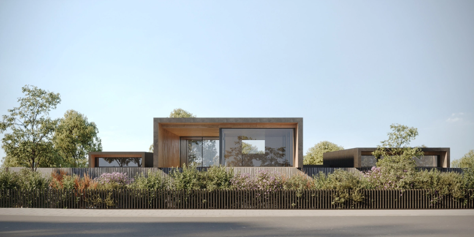 This single-family home in Vilablareix is developed on a single floor, creating a serene architecture integrated with the landscape. The project combines clean volumes, large openings, and natural materials to create bright spaces connected to the outdoors. The contrast between textures and finishes brings together protection, warmth, and domestic comfort.