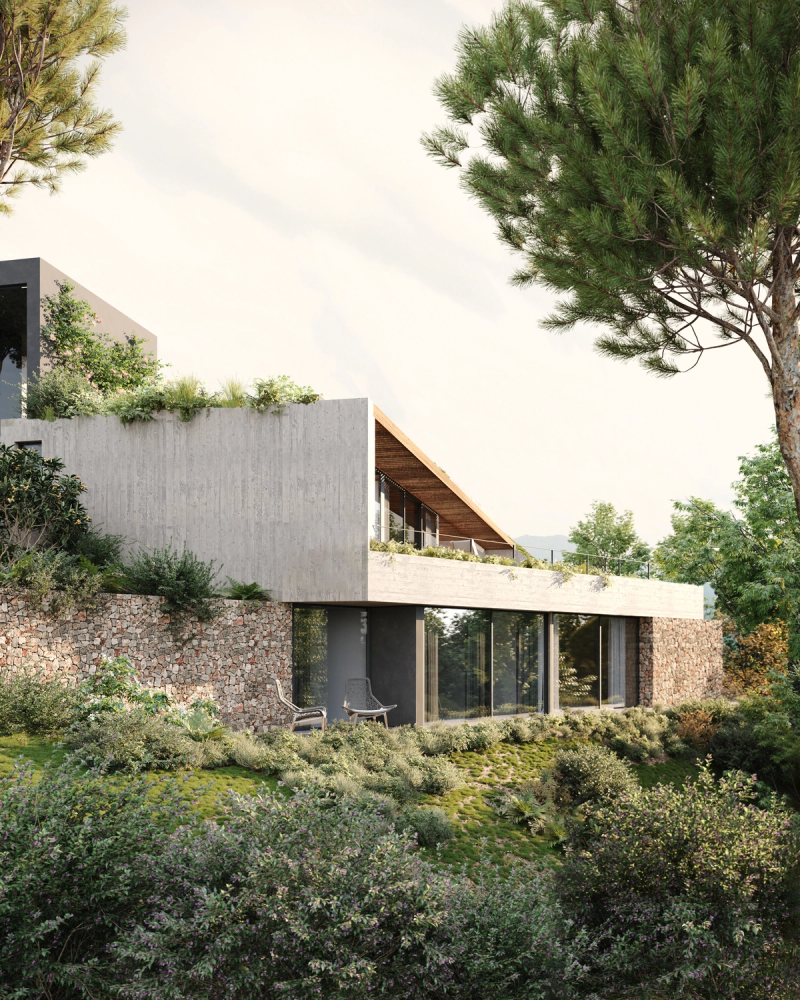 House in Baix Empordà, with two floors integrated into the environment, with a pool and near the sea.