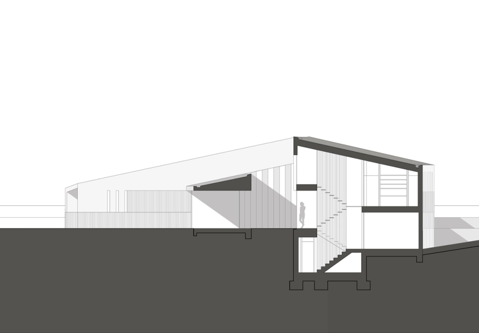 The house connected by a porch