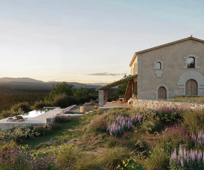 Interior renovation of a country house, facade and exterior of the house