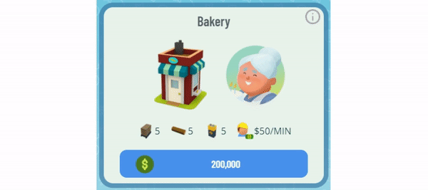 These are the building requirements for this Town Star building.