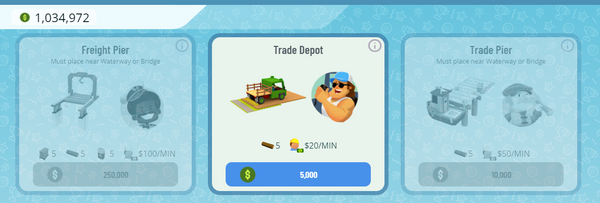 These are the Town Star Trade units.