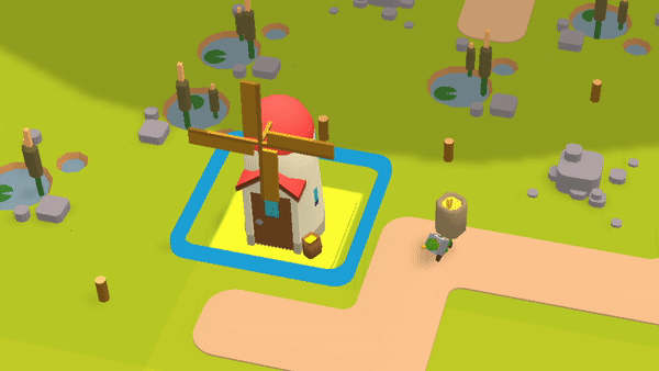 A Town Star Miller carrying flour from a Windmill