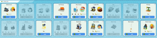These are the buildings and units included in the Town Star Industrial category.