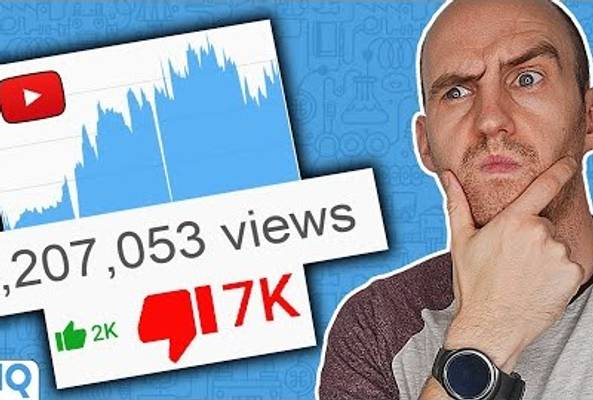 Person analyzing a video with 1.2M views, 2K likes, and 17K dislikes on YouTube.