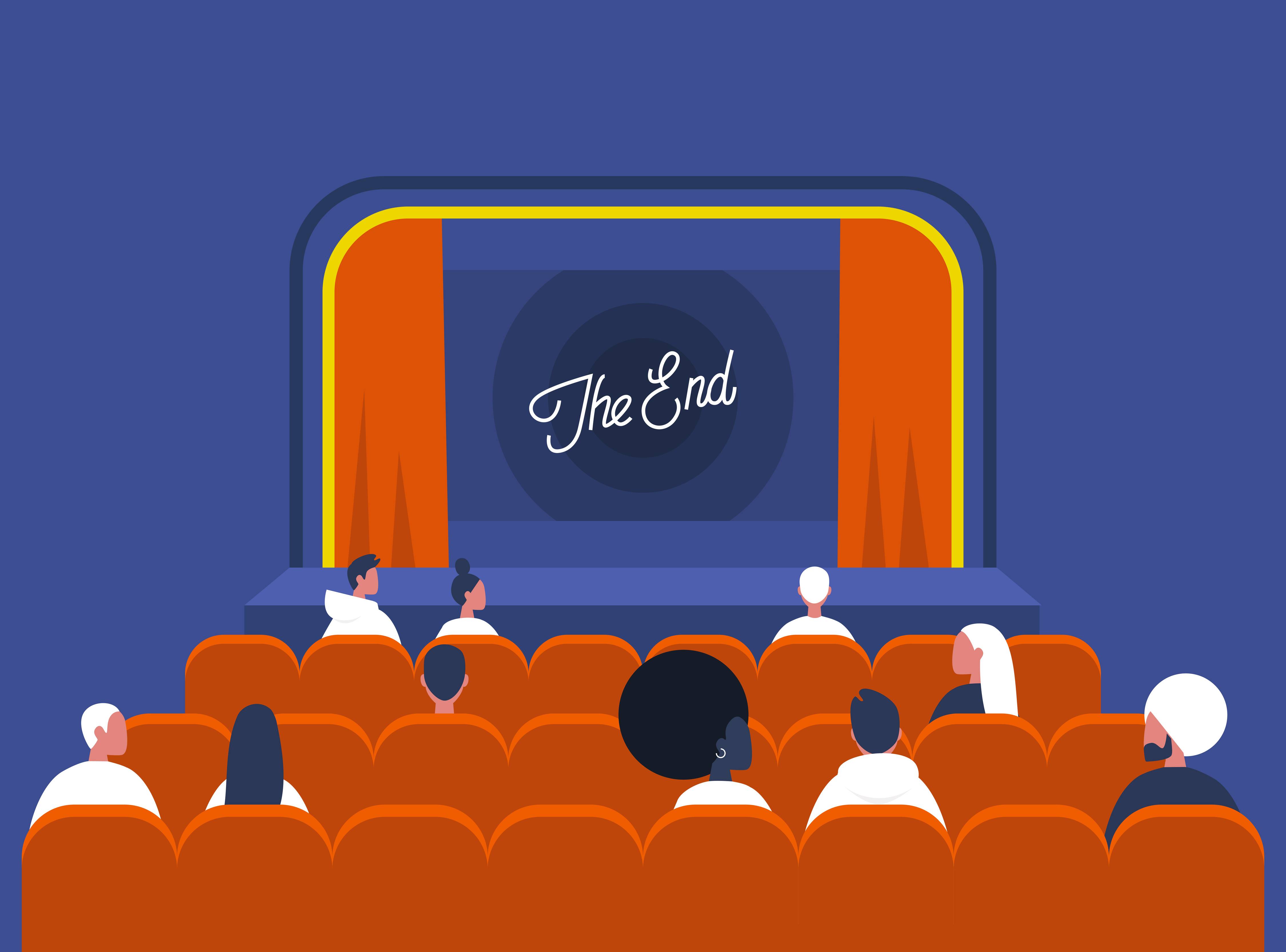 Screen showing end credits