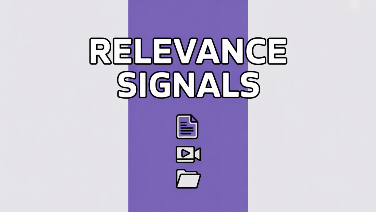 icons representing YouTube relevance signals