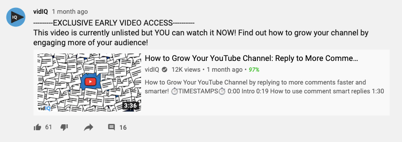 Thumbnail showing YouTube logo with many comment icons for video on growing a YouTube channel