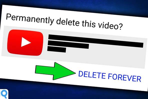 YouTube confirmation prompt asking to permanently delete a video with delete forever button