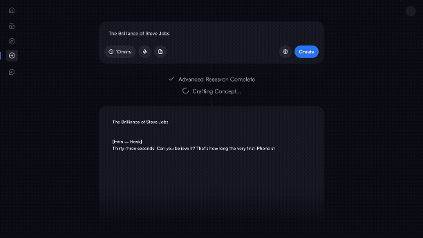 vidIQ Script generator creating a script