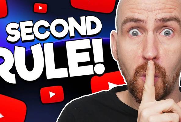 Man with finger on lips and text "8 Second Rule" with YouTube logos in background