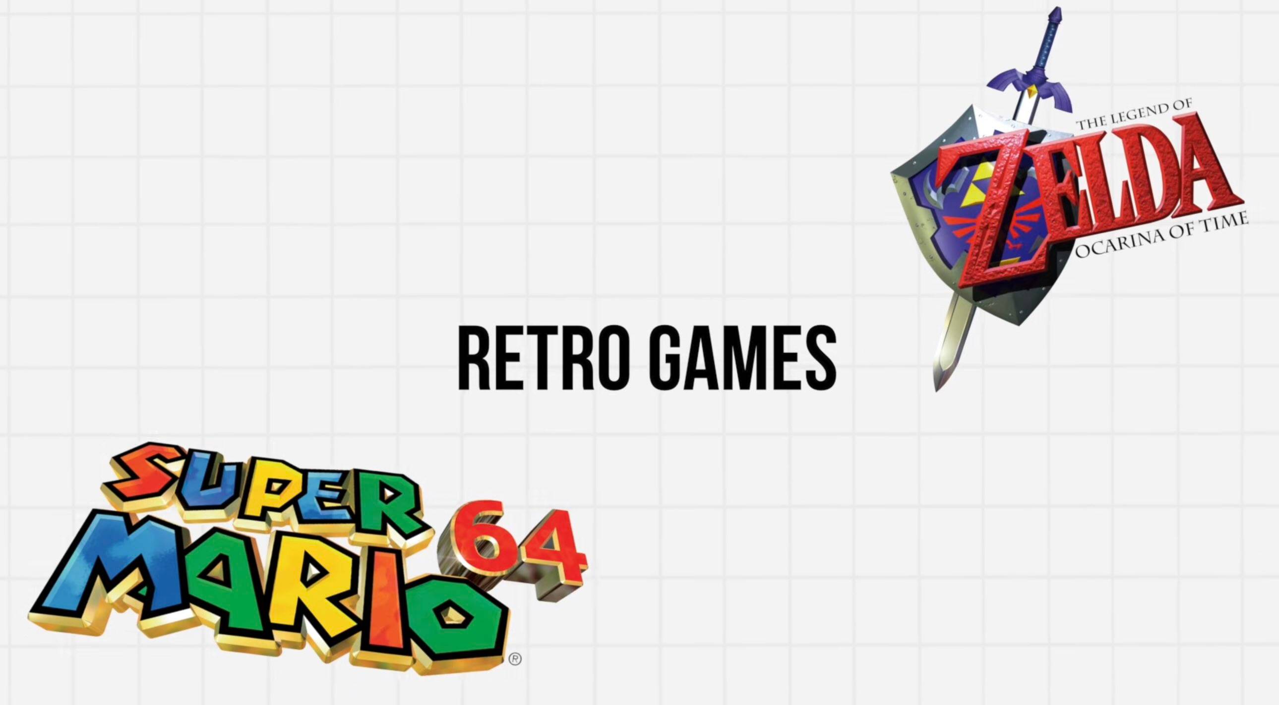 retro games super mario 64 and Zelda Ocarina of Time