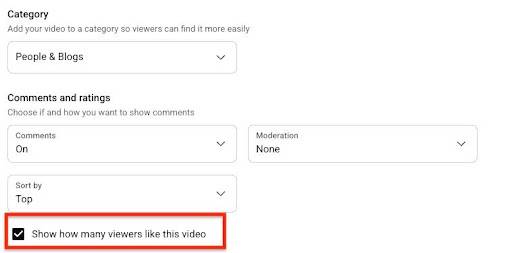 Hide Likes in YouTube