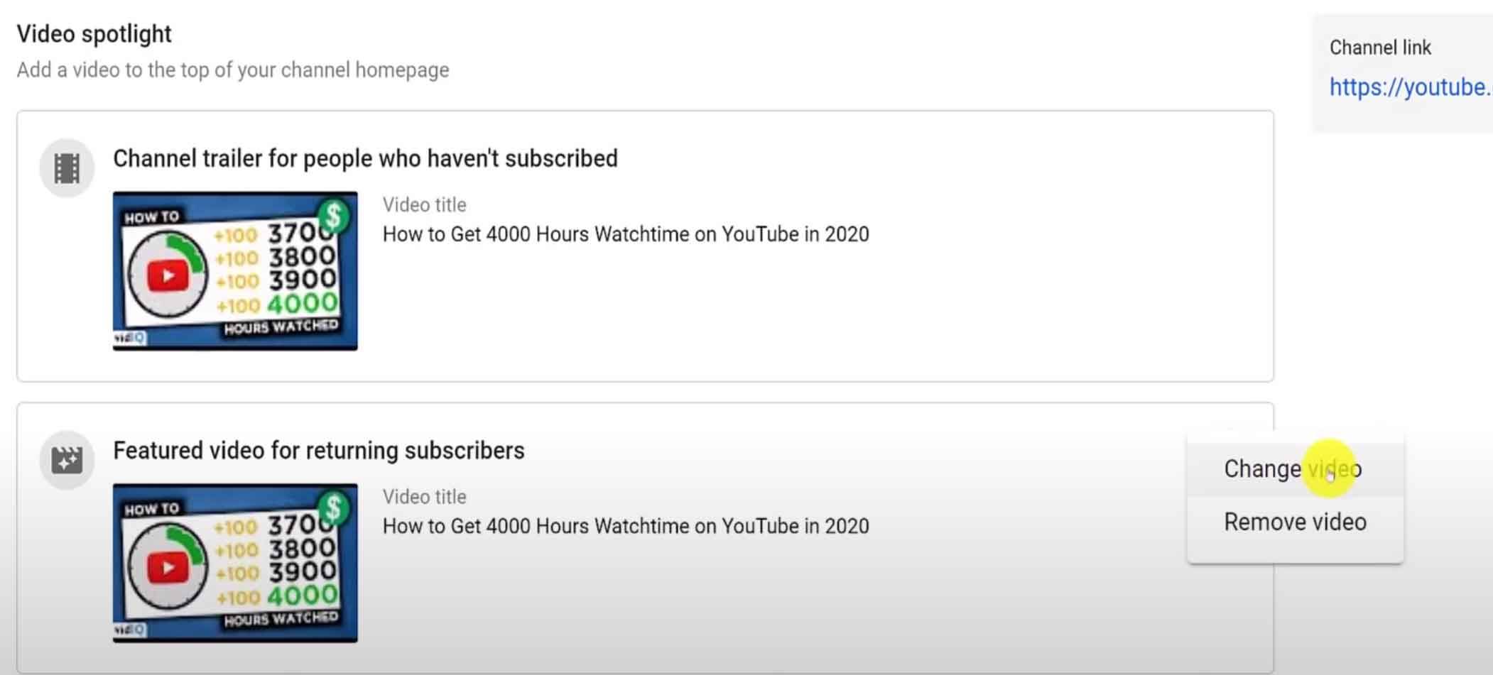 Customize Youtube Channel 2020