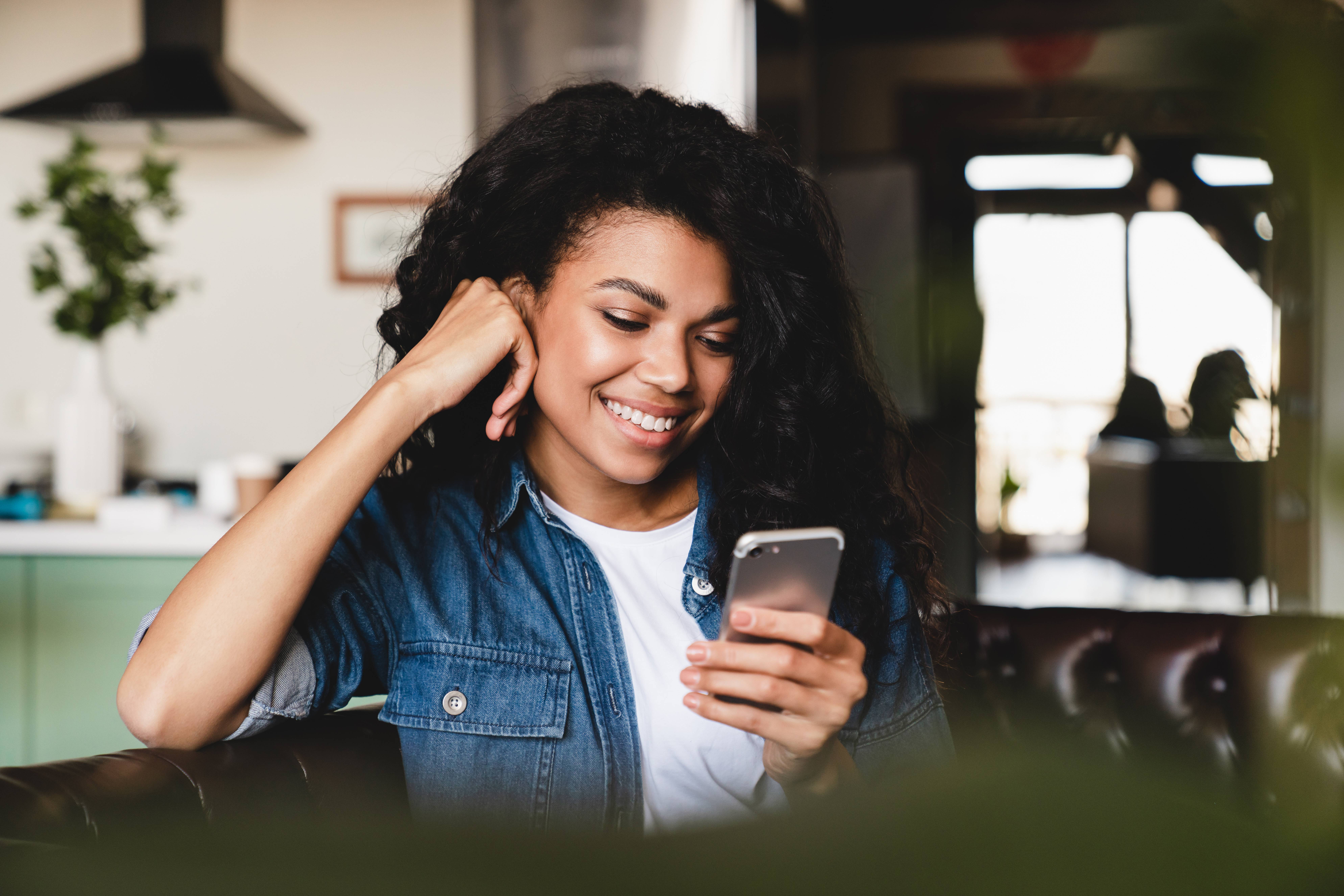 Woman looking at phone