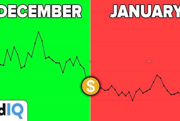 Line graph comparing earnings trends in December versus January with vidIQ branding.