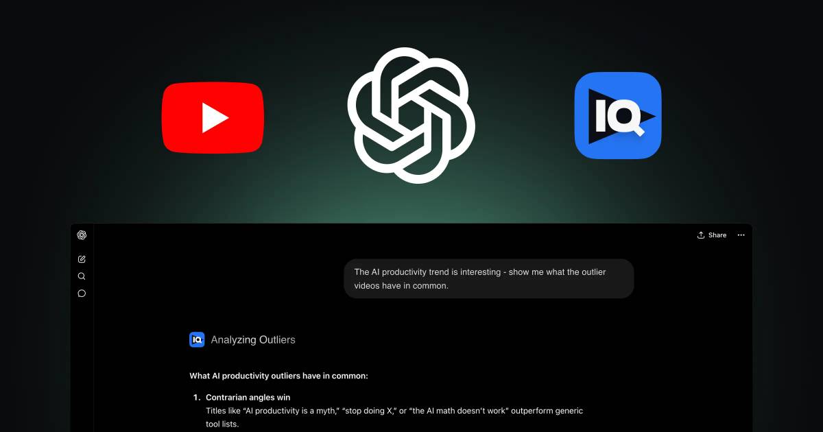 YouTube App for ChatGPT | vidIQ