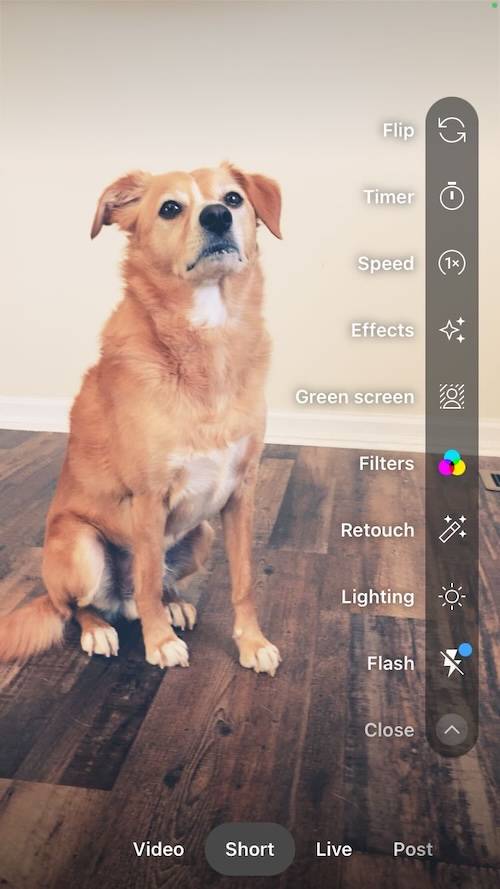 editing on YouTube shorts recorder