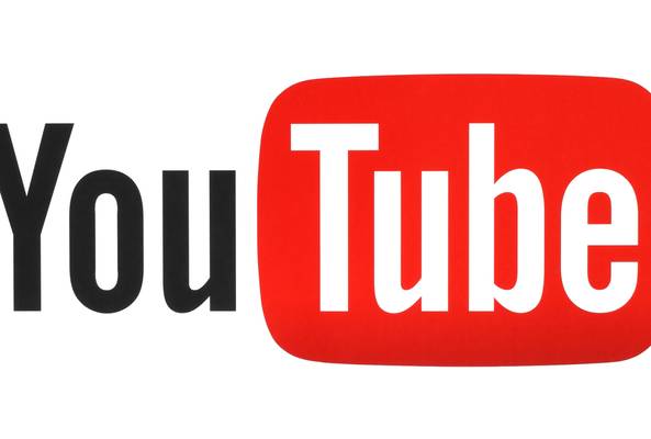 YouTube logo in black and red, representing the popular video sharing platform.