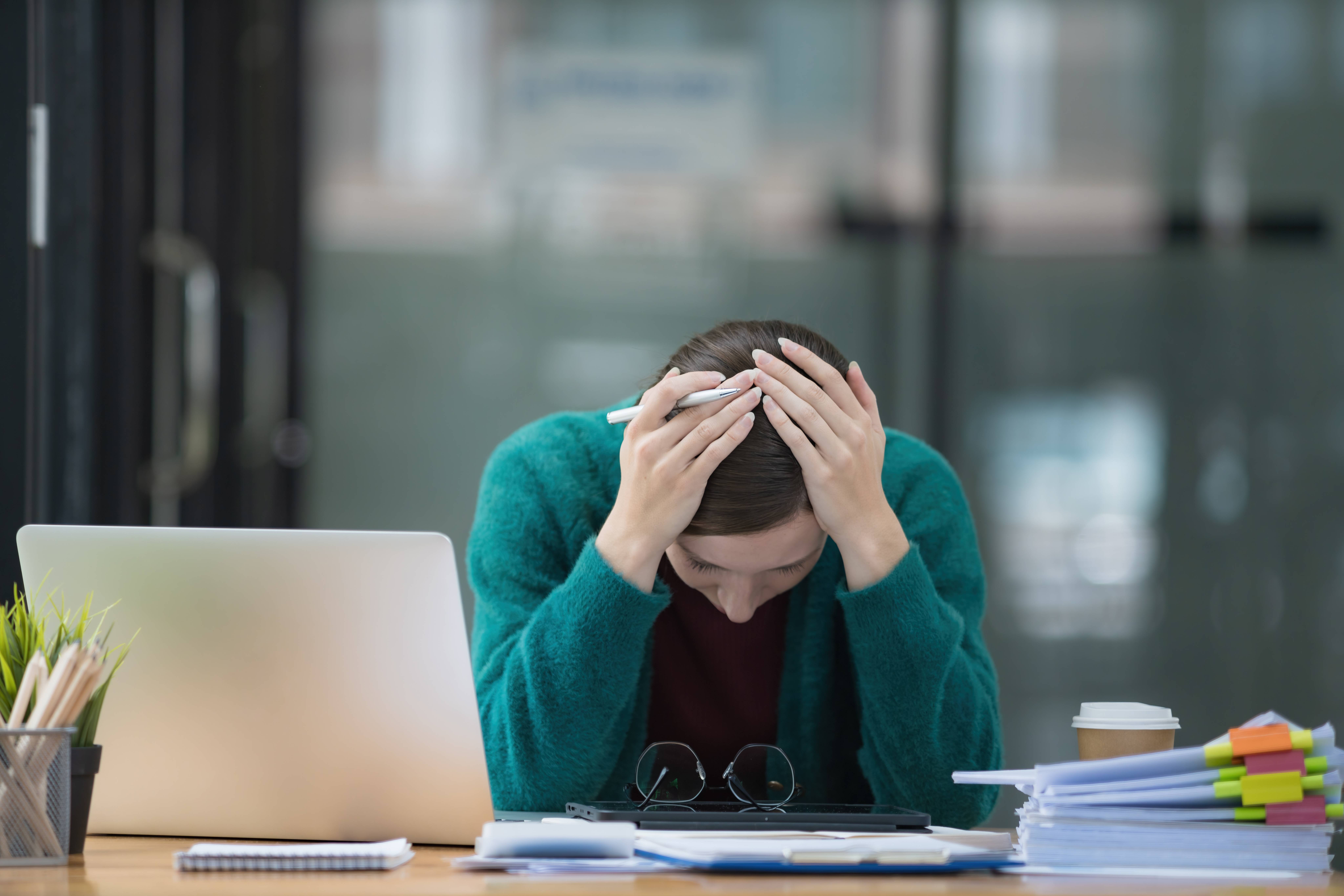 Woman under stress