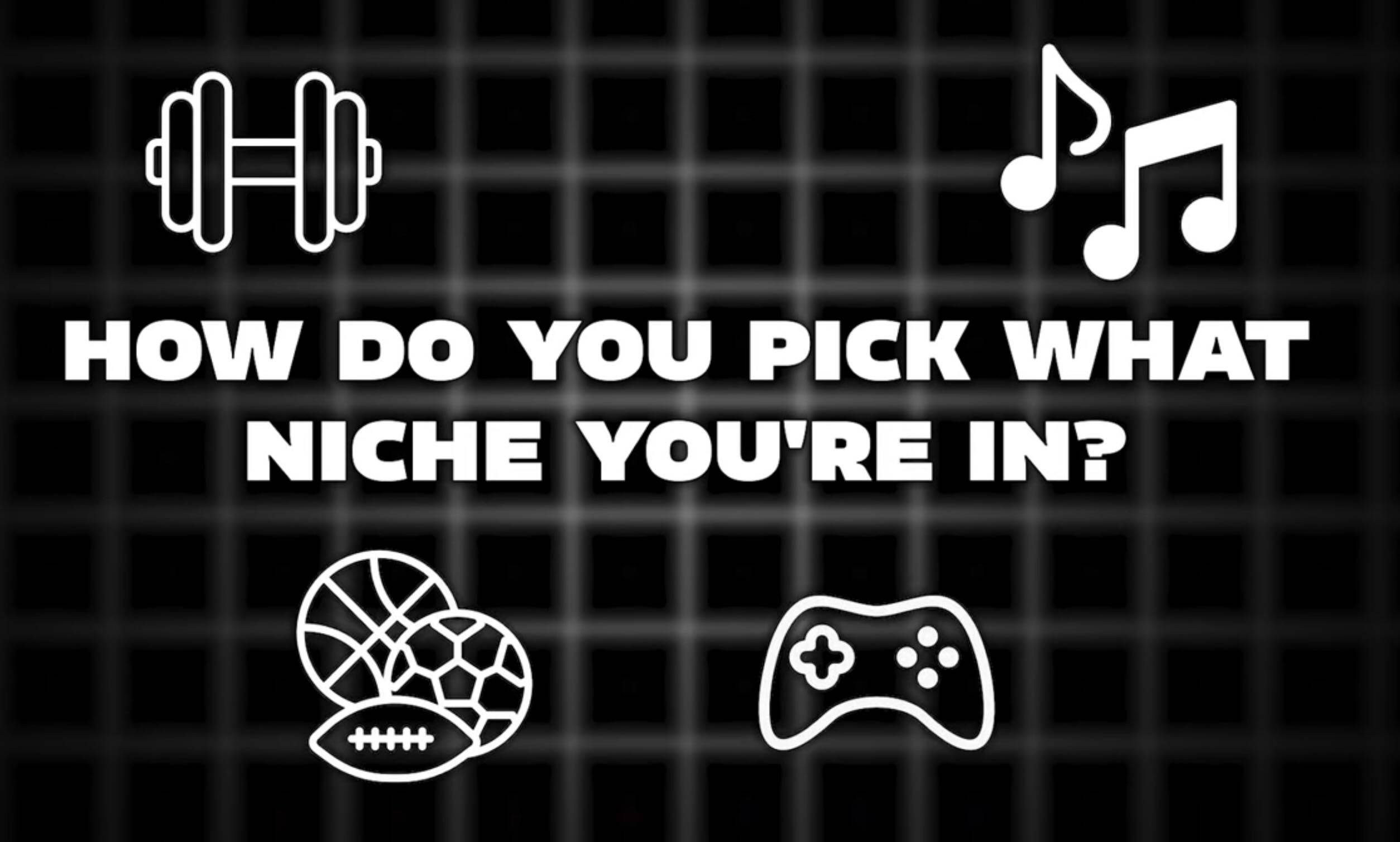 graphics and title that reads "How do you pick what niche you're in?"