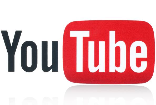YouTube logo with red play button icon representing online video streaming platform