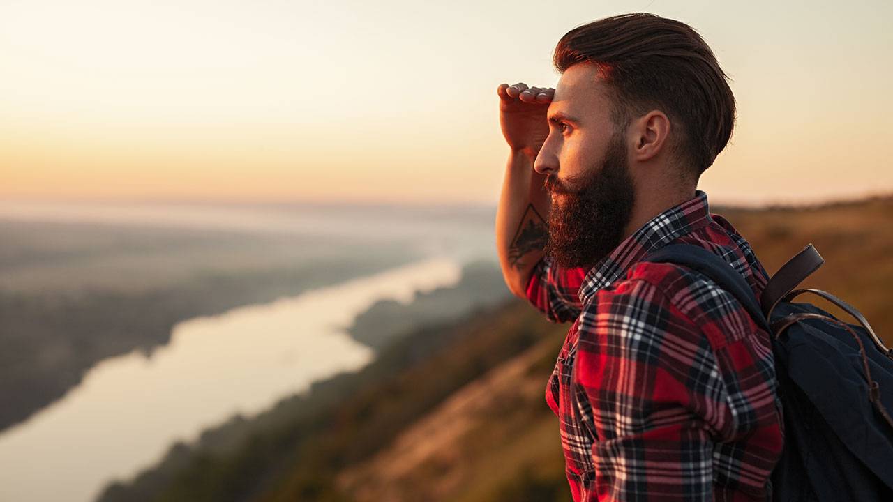 A man staring into the distance