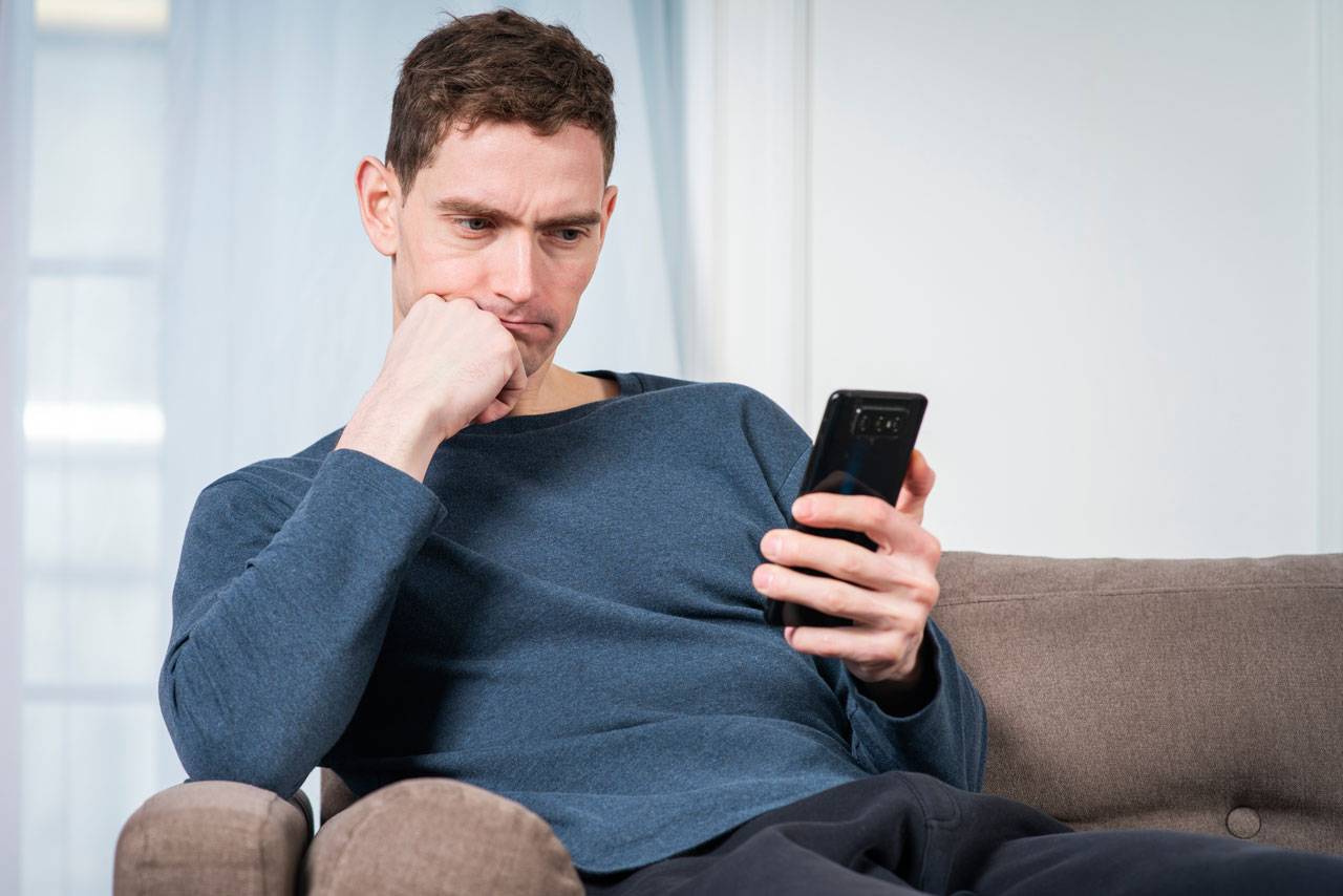 viewer engaging with content on the phone