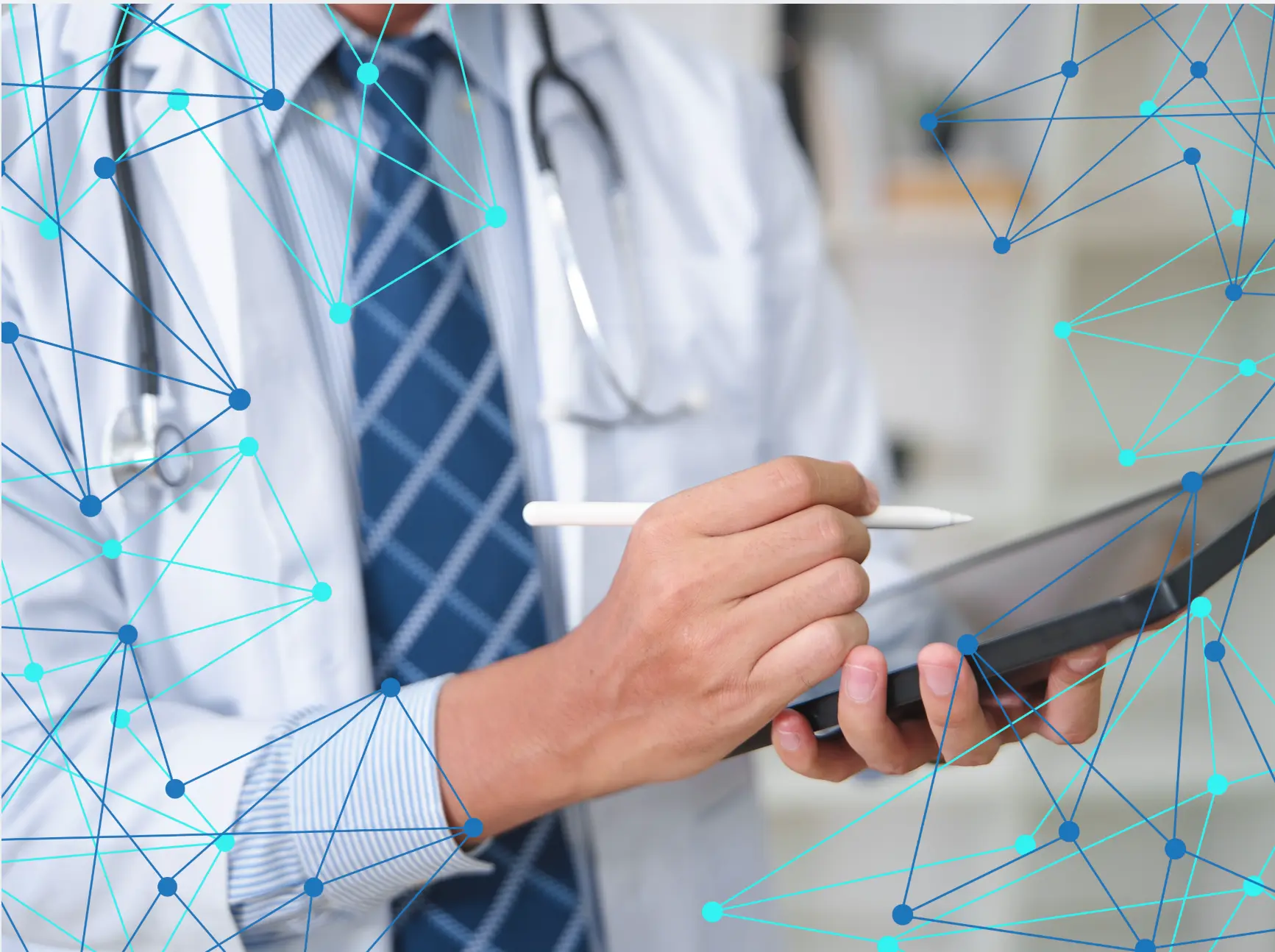 A doctor holding an ipad