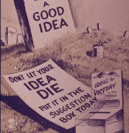 a poster saying dont let you idea die