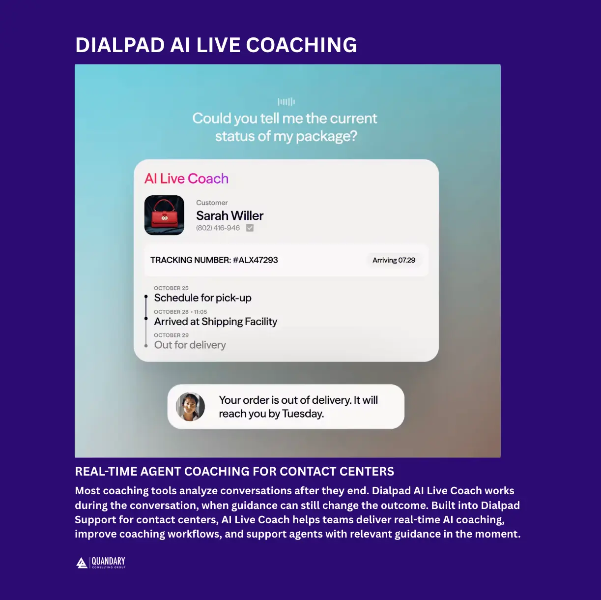 Dialpad AI Live Couching | Quandary Consulting Group