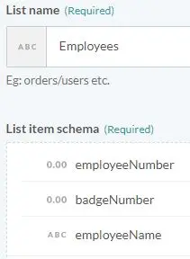 a screenshot of a computer screen showing a list of employees