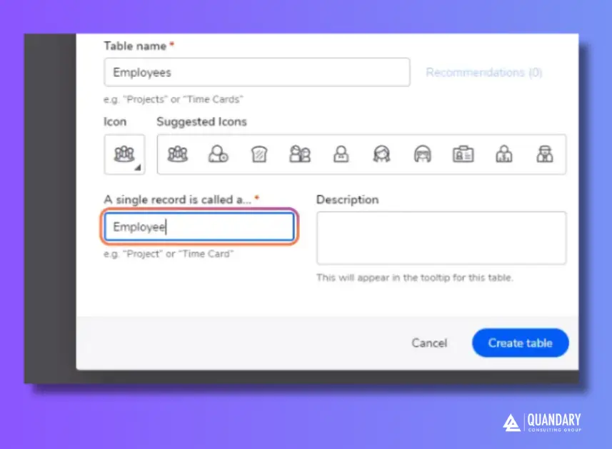 Selecting a Single Record Name in Quickbase | Quandary Consulting Group
