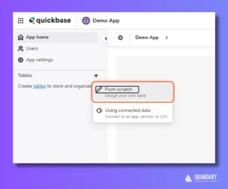Creating a Quickbase Table by Scratch | Quandary Consulting Group