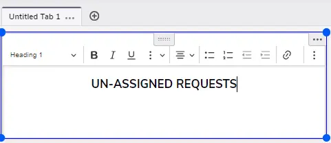 a computer screen with the word un - assigned request on it