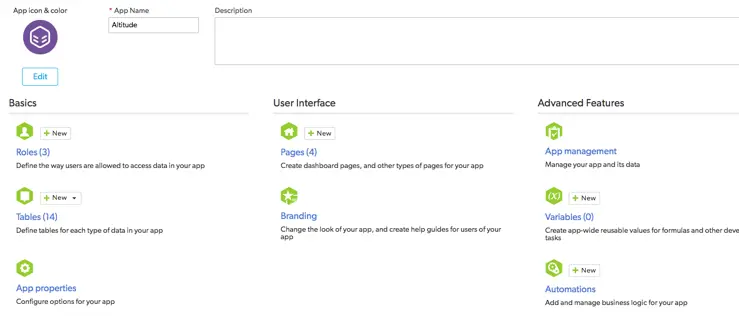 a screenshot of a web page with a number of options