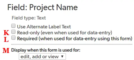 Field: Project name