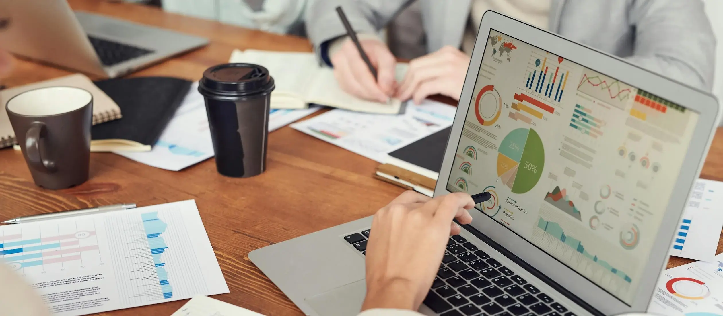 a dashboard displayed on a monitor